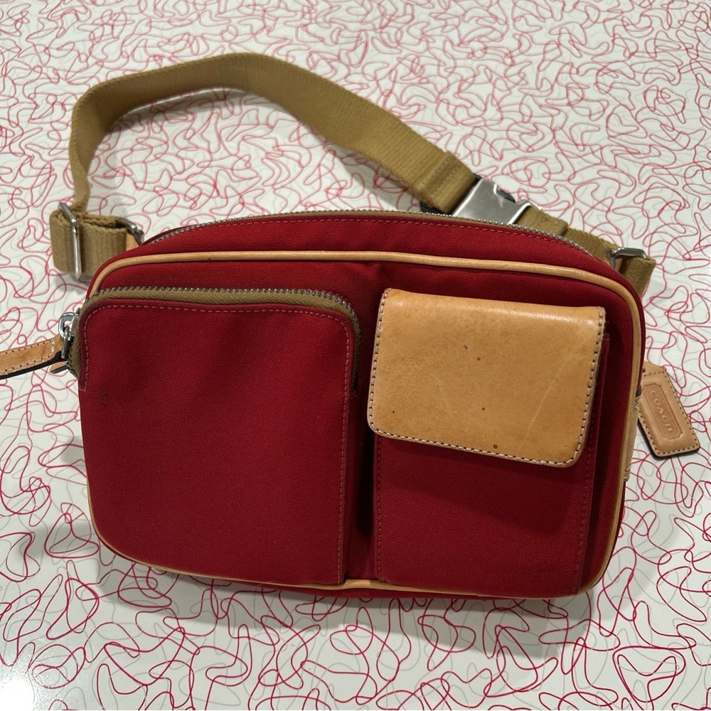 COACH Waist bag/Belt bag Canvas RED